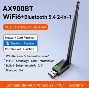 ไดรเวอร์อะแดปเตอร์ USB WiFi 6 ฟรี ตัวรับส่งสัญญาณการ์ดเครือข่ายไร้สายสำหรับแล็ปท็อปเดสก์ท็อป ฟรี ปลั๊กแอนด์เพลย์ - Product Image 6