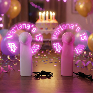Ventilateurs LED portables miniatures programmables avec message personnalisé, affichage de logo, pour mariage, concert, publicité lumineuse, Pâques, <span class=keywords><strong>Halloween</strong></span> - Product Image 5