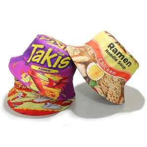 Sombrero de Pescador Casual con Estampado Personalizado, 100% Algodón, Protección Solar, Nuevo, <span class=keywords><strong>Takis</strong></span>, Lamian Noodles, Cheetos, Snacks, Papas Fritas - Product Image 1