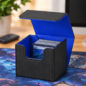 Scatola Porta <span class=keywords><strong>Carte</strong></span> da <span class=keywords><strong>Gioco</strong></span> in PU con Logo Personalizzato, Chiusura Magnetica, Capacità 100+ <span class=keywords><strong>Carte</strong></span>, Custodia per <span class=keywords><strong>Carte</strong></span> Collezionabili - Product Image 1
