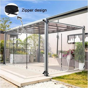 Tùy chỉnh không thấm nước Rèm hiên hiên bao vây rõ ràng Vinyl tarps trong suốt mưa bạt - Product Image 3