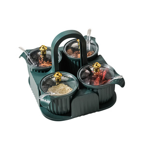 Household Kitchen Bento <b>Lunch</b> <b>Box</b> 2023 New Eco-Friendly Plastic Square Japandi Style Portable Transparent Lid Combination 1-3L - Product Image 4