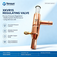Régulateur de pression vertical en cuivre XKVR15 anti-fuite, vanne de contre-pression à large plage de température pour projets de climatisation commerciale