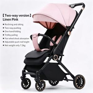 Carriola Plegable y Ajustable JXB con Barra <span class=keywords><strong>de</strong></span> Empuje, Sombrilla Portátil <span class=keywords><strong>para</strong></span> Bebés Recién Nacidos e Infantes - Product Image 3