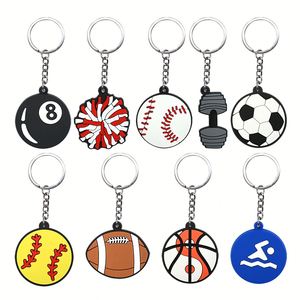 Wholesale Pvc Key Chain <b>Cartoon</b> Football Pendant Creative Pendant Bag Gift Key <b>Ring</b> - Product Image 1