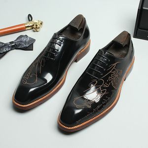 Chaussures de Costume pour Hommes en Cuir de Vache Véritable de Haute Qualité, Fabriquées à la Main, Chaussures de Mariage Formelles, Chaussures Habillées Italiennes d'Été pour Hommes, Chaussures Oxford - Product Image 3