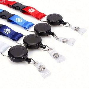 4Pcs/Set Colors 4 Cases Cruise Pattern <b>Lanyard</b> Set Adjustable With Card Supply Accessories - Product Image 4
