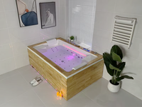 Icegalax Moderne Acrylique Jakuzzi Intérieur Baignoire De Massage Hydromassage Fibre De Verre Double Whirlpool Spa Baignoire