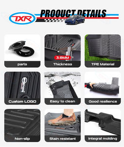 Commercio all'ingrosso della fabbrica tappetini TPE 5D copertura completa con davanzale della porta laterale tappeto TXR Auto accessori interni per <span class=keywords><strong>Hyundai</strong></span> <span class=keywords><strong>Kona</strong></span> 2024- - Product Image 5