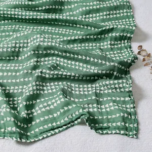 Custom Printed Bamboo Cotton Muslin Swaddle Blanket Newborn Swaddle Wrap Infant Baby Swaddle Blanket