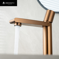 Robinet d'eau rond moderne à une poignée Robinet de lavabo économiseur d'eau pour salle de bain et buanderie Lavabos et robinets