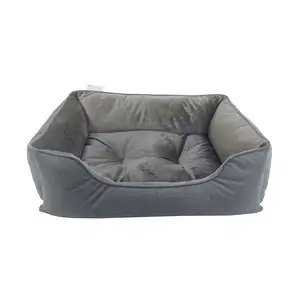 Wholesale Solid Color Square Small Medium Large Dogs Puppy Beds Removable Washable pet beds & accessories