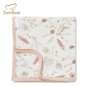 Mantas orgánicas de doble cara para bebés, manta de cama de bebé de punto personalizada, manta portabebés de bambú orgánico al por mayor - Product Image 3