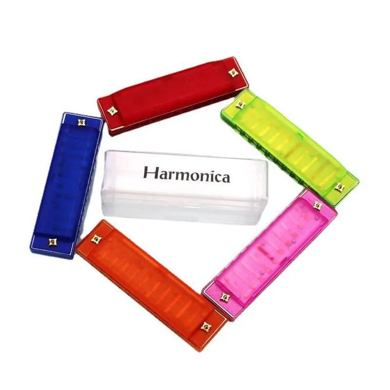 Groothandel Muziekinstrument Cadeau Harmonica Beginner Uitspraak Gevoelige 10 Holes Plastic Harmonica