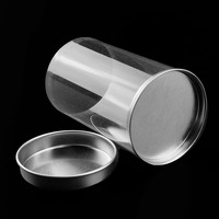 Fournisseurs de boîtes d'emballage rondes en plastique transparent RPET PP PET PVC personnalisées en usine avec couvercle en étain