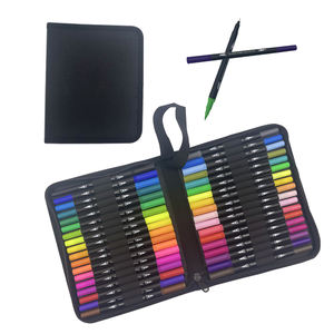 Ensemble de stylos marqueurs à double pointe, encre à base d'eau et permanente, de haute qualité, personnalisés, pointe fine et pinceau doux pour aquarelle, 36 couleurs, Bonvan - Product Image 2
