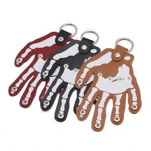 Porte-clés en cuir PU, porte-clés cool, porte-clés gothique d'horreur pour sacs, décoration d'Halloween, cadeau - Product Image 1
