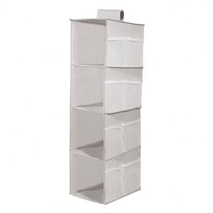 Sac de rangement suspendu et pliable en tissu avec 6 couches de tissu non tissé pour l'organisation de la garde-robe et le rangement des vêtements - Product Image 1
