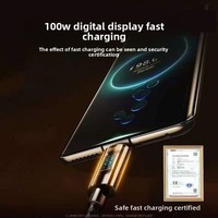 Câble de charge rapide Type-C 120W avec affichage numérique et arrêt intelligent pour Oppo