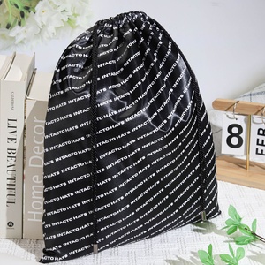 Bolsa de satén grande con cordón, impresa digitalmente, para ropa, cabello, compras, zapatos, sombreros, almacenamiento, bolsa guardapolvo de satén de seda negra, personalizada, ¡Gran oferta! - Product Image 5