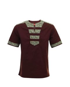 T-shirt noir pour hommes à impression Kente africaine à barre verticale personnalisée T-shirt tricoté en tissu polyester de haute qualité T-shirt à impression numérique - Product Image 4