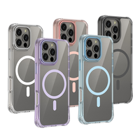 Super Anti-goutte Aimant HD Clair Cas Charge Sans Fil Dur Clair Téléphone étui pour iPhone 16/15/14 Attachement Magnétique