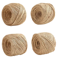 Corde torsadée à 3 plis 100% fil de sisal de chanvre naturel 100m 200m fil de corde à billes pour emballage de bricolage