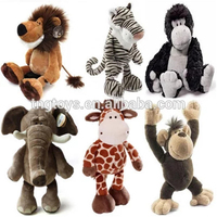 Jouets en peluche personnalisés en forme de singe, dinosaure, chien, en coton PP doux, mignons, pour enfants, en vrac, mini figurines d'animaux en peluche pour bébés