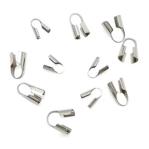 Connecteurs à sertir en acier inoxydable 304, clips de fixation pliables pour extrémités de colliers/bracelets, accessoires de <span class=keywords><strong>fabrication</strong></span> de bijoux DIY - Product Image 2