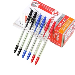 2026 50-Pak Pulpen Plastik Ujung 0.7mm Tiga Warna (Hitam Biru Merah) Grosir Kantor Pulpen Ujung Bulat - Product Image 5