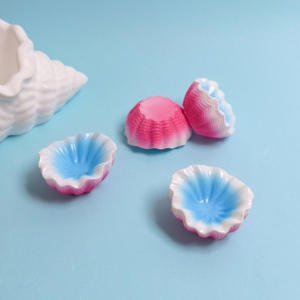 100 Breloques Coquillages Bleus Perle 3D Miniatures Modèles de Coquillages Marins Décorations pour Jardin Féerique Aménagement Paysager Fête Mariage - Product Image 3