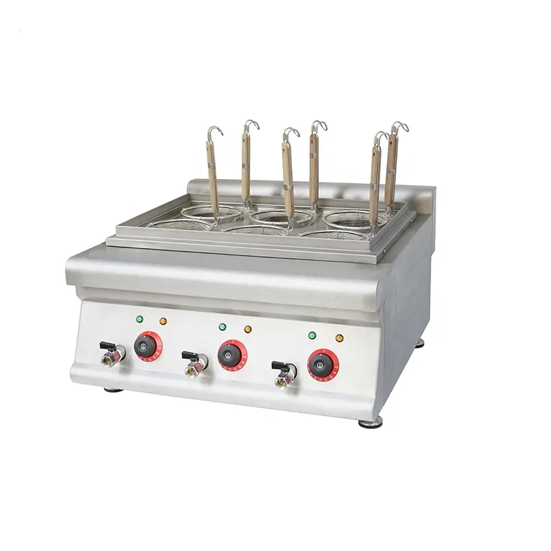 6 fori controsoffitto attrezzatura da cucina commerciale 6 cestini elettrico Noodle caldaia macchina per cuocipasta