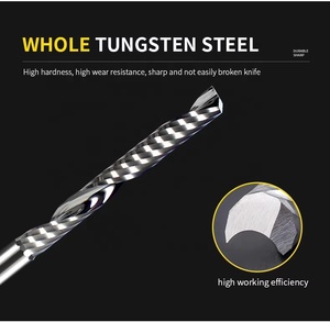 Joseph única flauta Carbide End Mill revestido espiral <span class=keywords><strong>Router</strong></span> <span class=keywords><strong>Bits</strong></span> customizável CNC ferramentas fresadora para madeira - Product Image 4