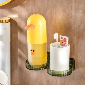 Support de rangement mural pour salle de bain, sans perçage, amovible, multifonctionnel, pour bijoux, désinfectant pour les mains et porte-gobelet - Product Image 3