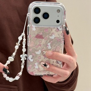 Funda para teléfono móvil TPU con patrón de papel de estaño y Flor de conejito de dibujos animados para mujer Compatible IPhone17promax IPhone16 IPhone15 <span class=keywords><strong>nuevo</strong></span> estilo - Product Image 4