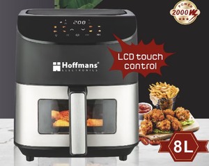 Friteuse à air 8L 2000W à commande tactile avec fenêtre visible pour une cuisson saine et faible en gras, vente en gros directe usine Chine, meilleur <span class=keywords><strong>prix</strong></span> - Product Image 1