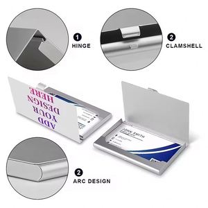 Porte-cartes de visite en métal gravé avec logo personnalisé pour les cabinets d'avocats, les banques, les cadeaux promotionnels, les cartes d'identité, les cartes de visite - Product Image 2