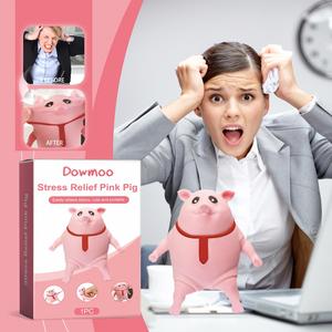 Cerdo Rosa Divertido DOWMOO, Antiestrés, Descompresión, Cerdo Elástico, Cerdo de Peluche para Apretar, Juguetes para Aliviar el Estrés - Product Image 3