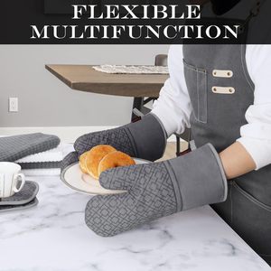 Gants de cuisine en coton Bake Glove, résistants à la chaleur, antidérapants, écologiques, imperméables, pour barbecue, lavables au lave-vaisselle, compatibles four/micro-ondes - Product Image 2