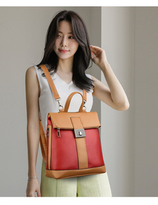 High Quality Women <b>Backpack</b> Purse Fashion Pu Leather <b>Large</b> Designer Travel Bag Ladies Shoulder Bags - Product Image 2