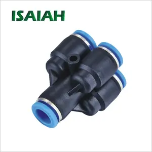 Isaiah Brand High Quality Pneumatic Push in Quick Connector Branch PU Tube Plastic Air Fitting Pipe Tube Connectors