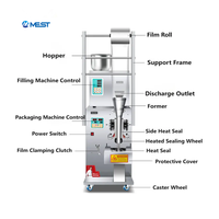 Machine d'emballage verticale automatique VFFS pour poudre sèche (lait, farine, épices, détergent) 100g 500g 1kg 2kg 5kg