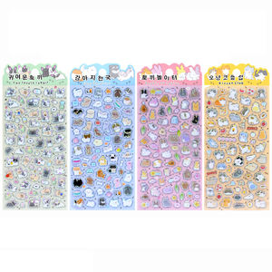 Autocollants en PVC laser 3D avec impression d'animaux de dessin animé en cristal en relief GF Creative pour coque de téléphone portable et décoration de carnet - Product Image 6