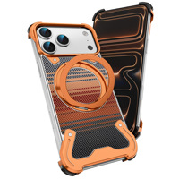Coque magnétique en bois pour iPhone 18 Pro Max, cadre en alliage, anti-chute, anti-rayures, protection intégrale, antichoc, légère