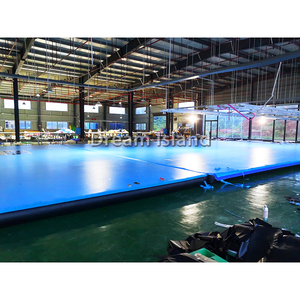Grand tapis de <span class=keywords><strong>gymnastique</strong></span> gonflable en PVC, <span class=keywords><strong>matelas</strong></span> à air épais avec pompe à air imperméable - Product Image 4