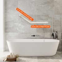 Accoudoir multifonctionnel inclinable pour salle de bain, toilettes, sécurité, handicap, mobilité