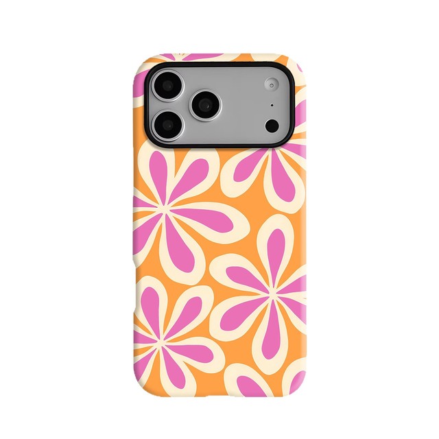 Ins Style Small Fresh Flowers Heat Transfer Magnetic Film 2-in-1 Dual Layer Shockproof Raised Protection Mobile Phone Case for