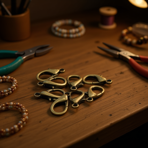 Chiusure a Moschettone Ilan 21mm Bronzo Anticato 8 Pezzi Componenti per Gioielli - Product Image 2