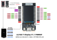Carte de développement IoT LILYGO TTGO T-Display 2.4G WiFi+BLE, écran HD 240x135, mémoire Flash 4M/16M, double alimentation
