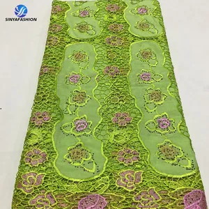 Sinya Wholesale African Polish Lace For Men High Quality 5 Yards Austria Nigeria Swiss Voile Lace In Switzerland 100% Cotton